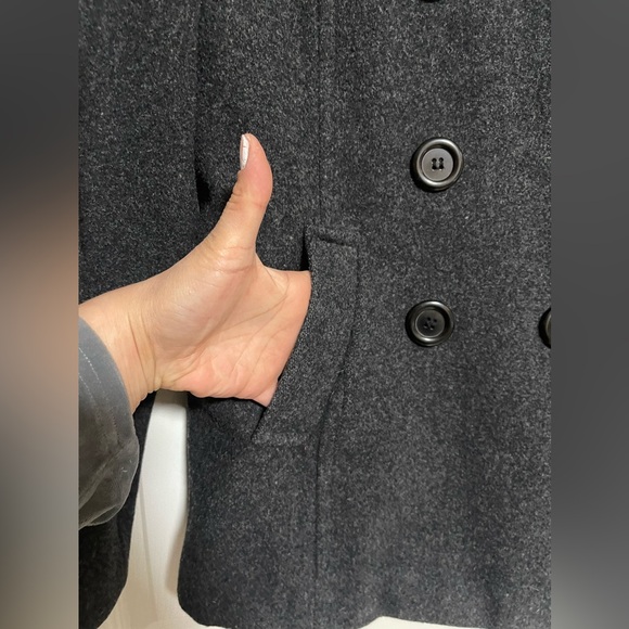 Izzi Collections Women's Wool Dark Gray Classic Peacoat Size M - Picture 4 of 13